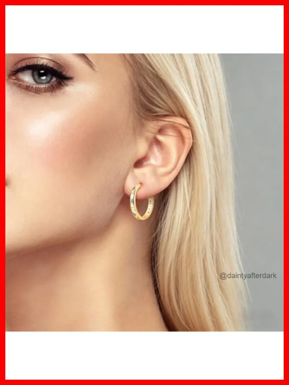 925 Sterling Silver Hoop Earrings for Women Cubic Zirconia Prong Set Jewelry